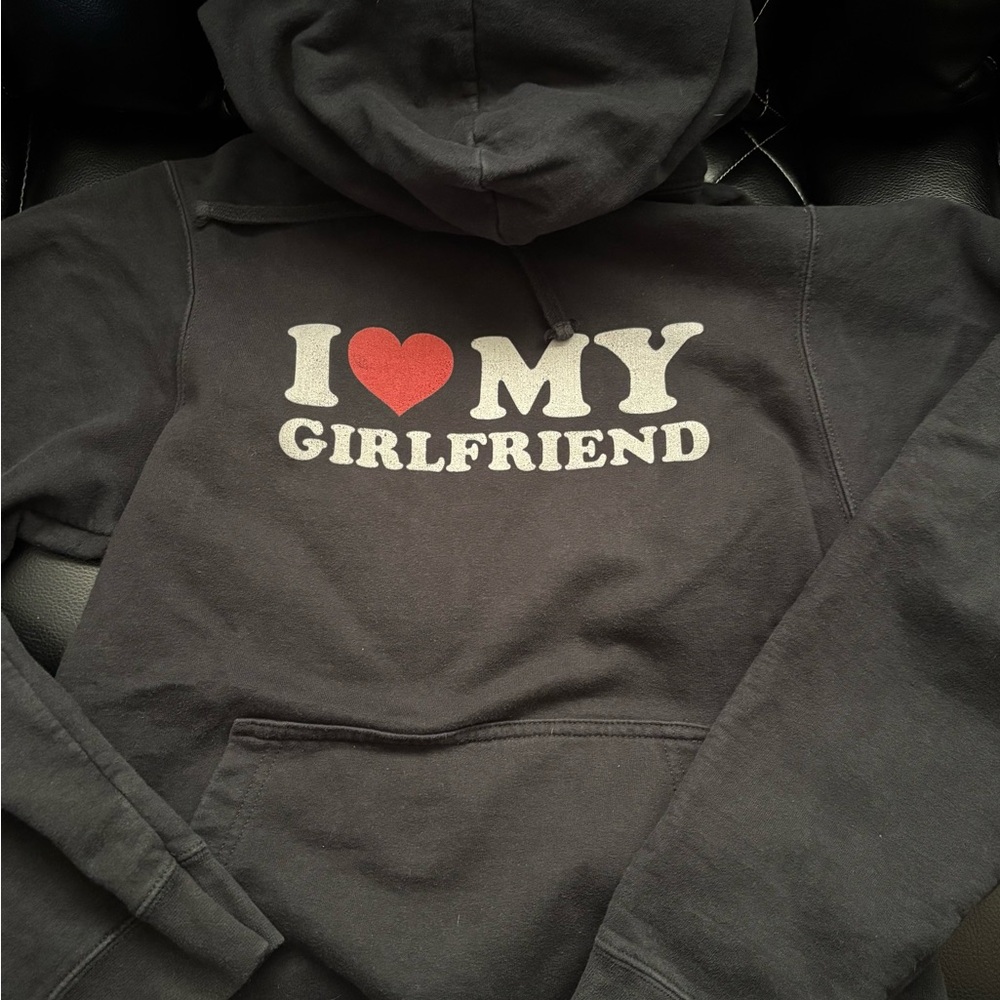 I ❤️ My Girlfriend Black Graphic Hoodie